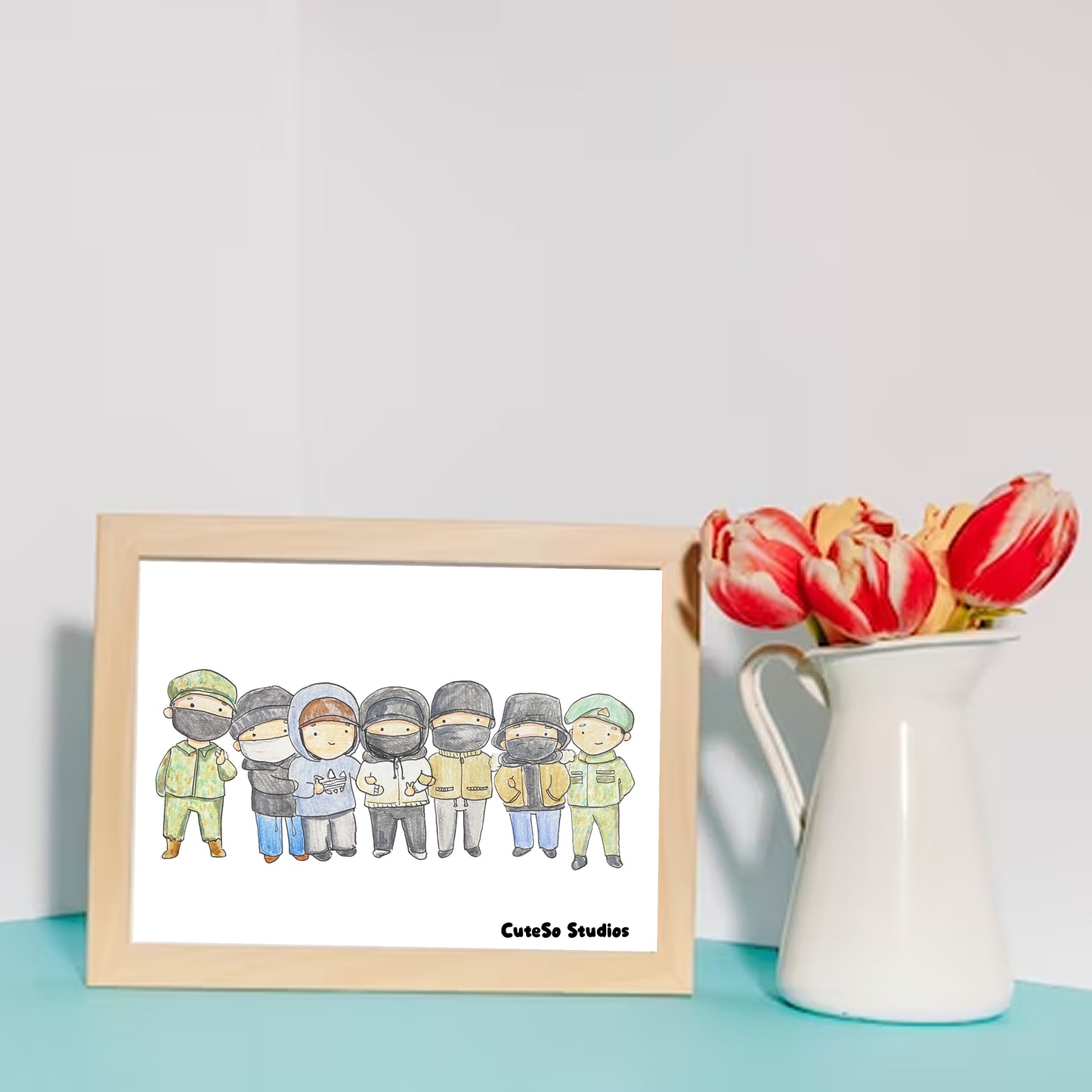 BTS Bangtan Farewell V - RM - JK - Jimin Sticker/Print