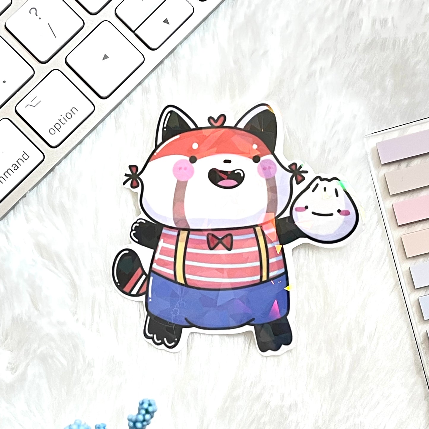 Red Panda Bao-Die-Cut Vinyl Sticker