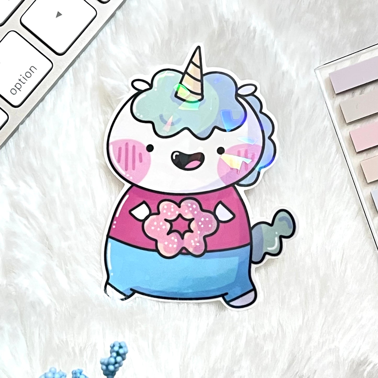 Mochi Donut Unicorn-Die-Cut Vinyl Sticker