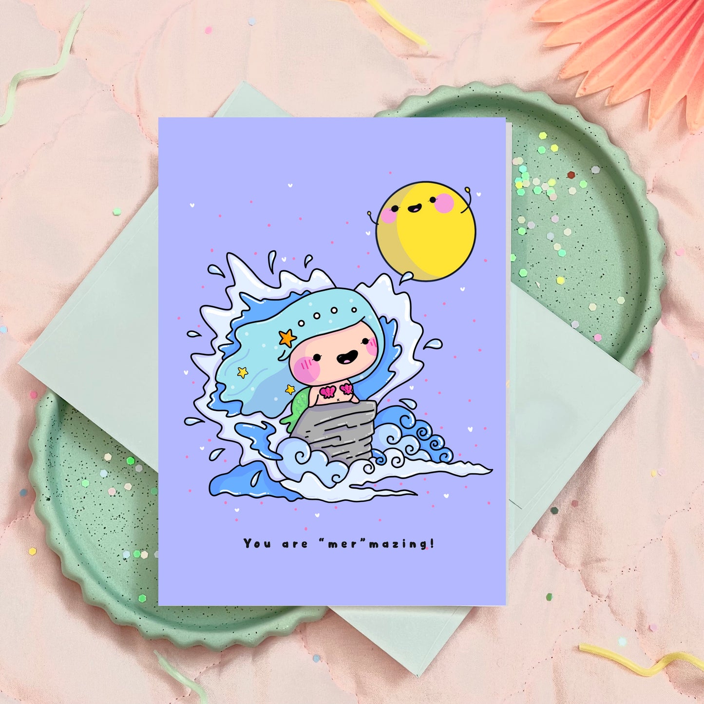 You are "Mer" Mazing Mermaid Friendship Greeting Card for him/her/they/them
